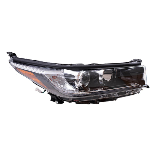 Headlight for 2017-2018 Highlander LED DRL w/o Smoked Chrome Accent 811100E390 Right