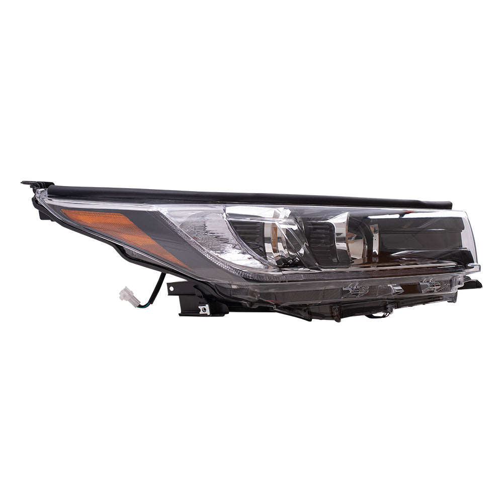 Headlight for 2017-2018 Highlander LED DRL w/o Smoked Chrome Accent 811100E390 Right