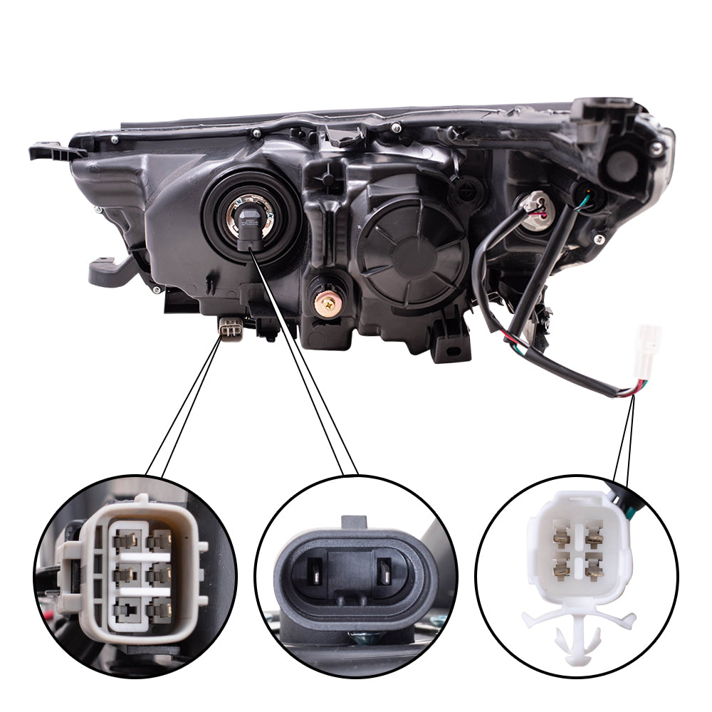 Headlight for 2017-2018 Highlander LED DRL w/o Smoked Chrome Accent 811100E390 Right