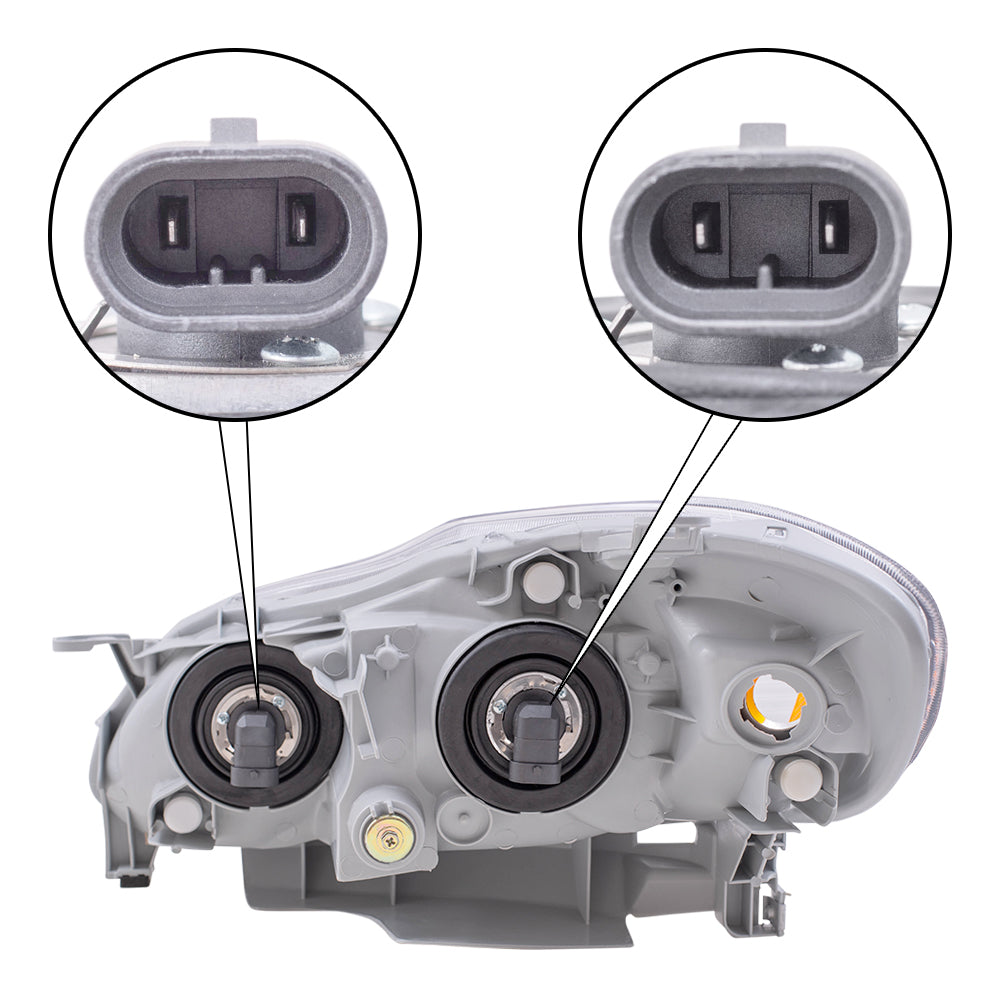 Brock Replacement Passengers Headlight Headlamp Compatible with Corolla 81110-02190