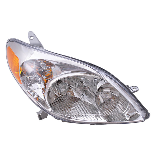 Brock Replacement Passengers Halogen Combination Headlight Headlamp Compatible with Matrix 81110-02210