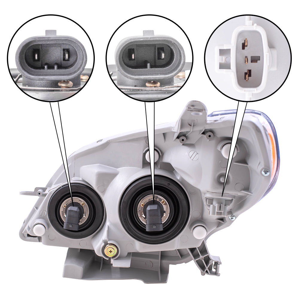 Brock Replacement Passengers Halogen Combination Headlight Headlamp Compatible with Matrix 81110-02210