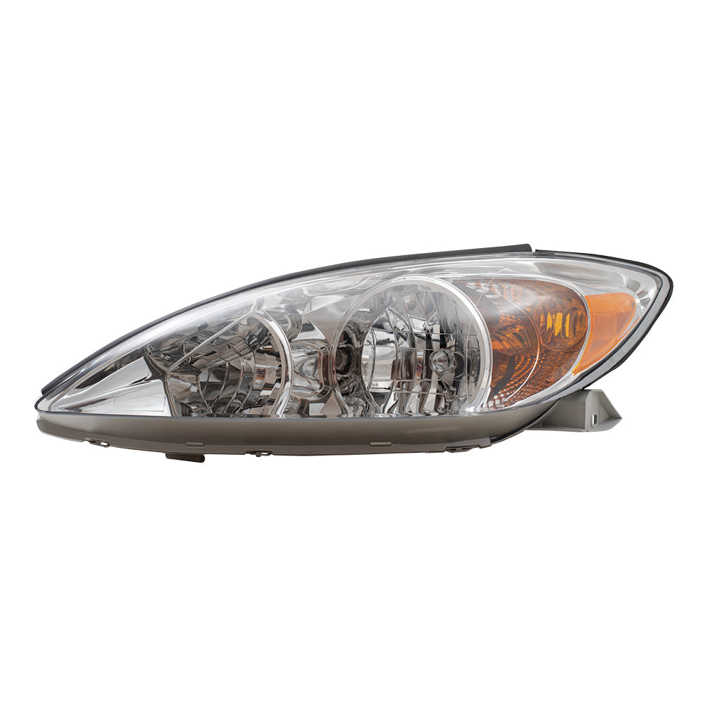 Brock Replacement Drivers Halogen Headlight Lens with Chrome Bezel Compatible with 2002-2004 Camry 81150AA060