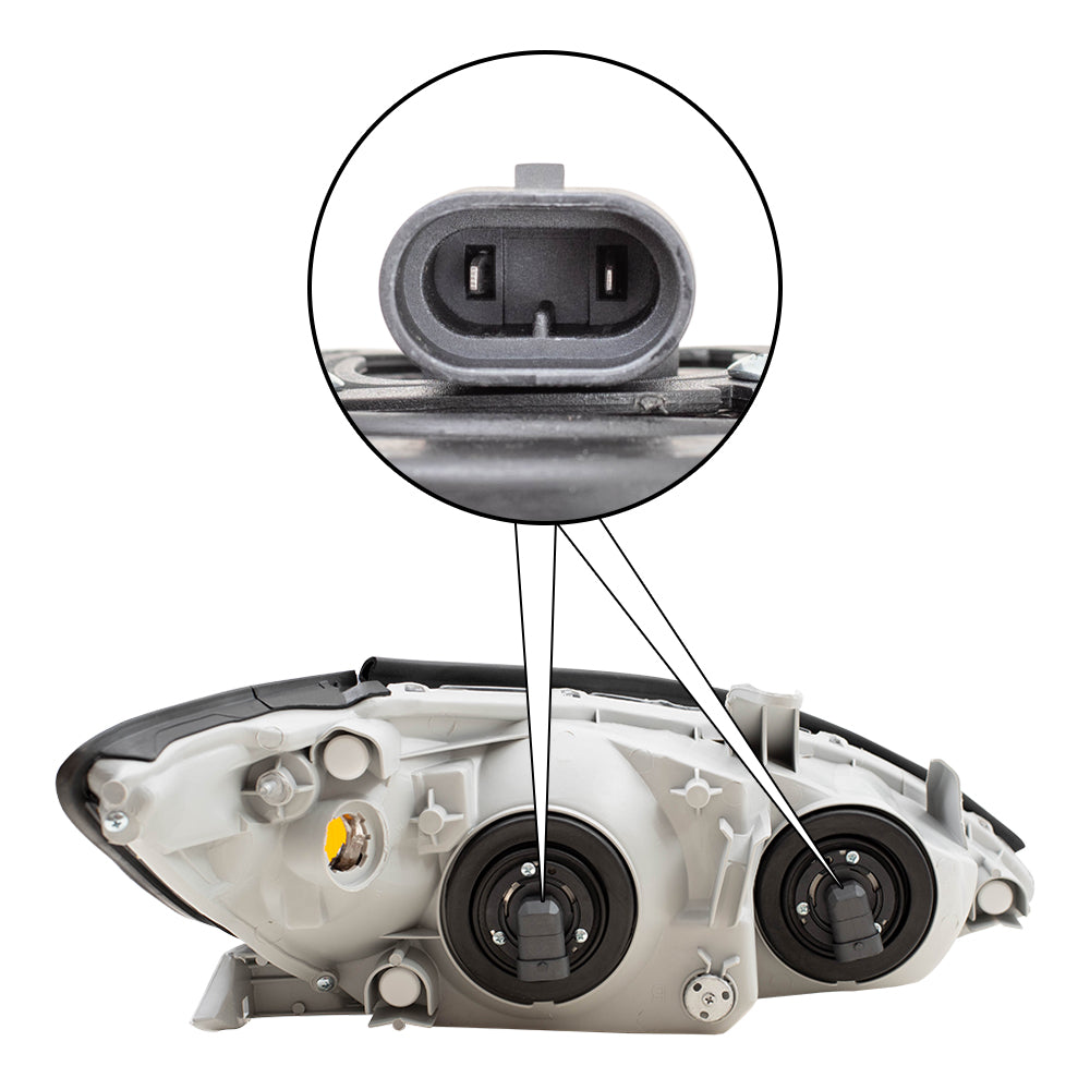 Brock Replacement Drivers Halogen Headlight Lens with Chrome Bezel Compatible with 2002-2004 Camry 81150AA060