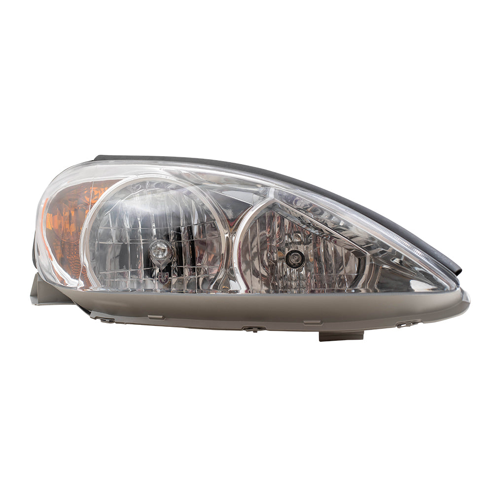Brock Replacement Halogen Passengers Headlight Lens with Chrome Bezel Compatible with 2002-2004 Camry 81110AA060