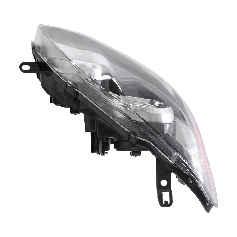 Brock Replacement Passengers Halogen Headlight with Smoked Lens Compatible with 2005-2008 Corolla 8111002370