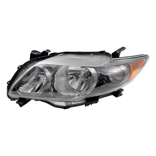 Brock Replacement Drivers Headlight Headlamp with Black Housing Compatible with Corolla 81150-02680