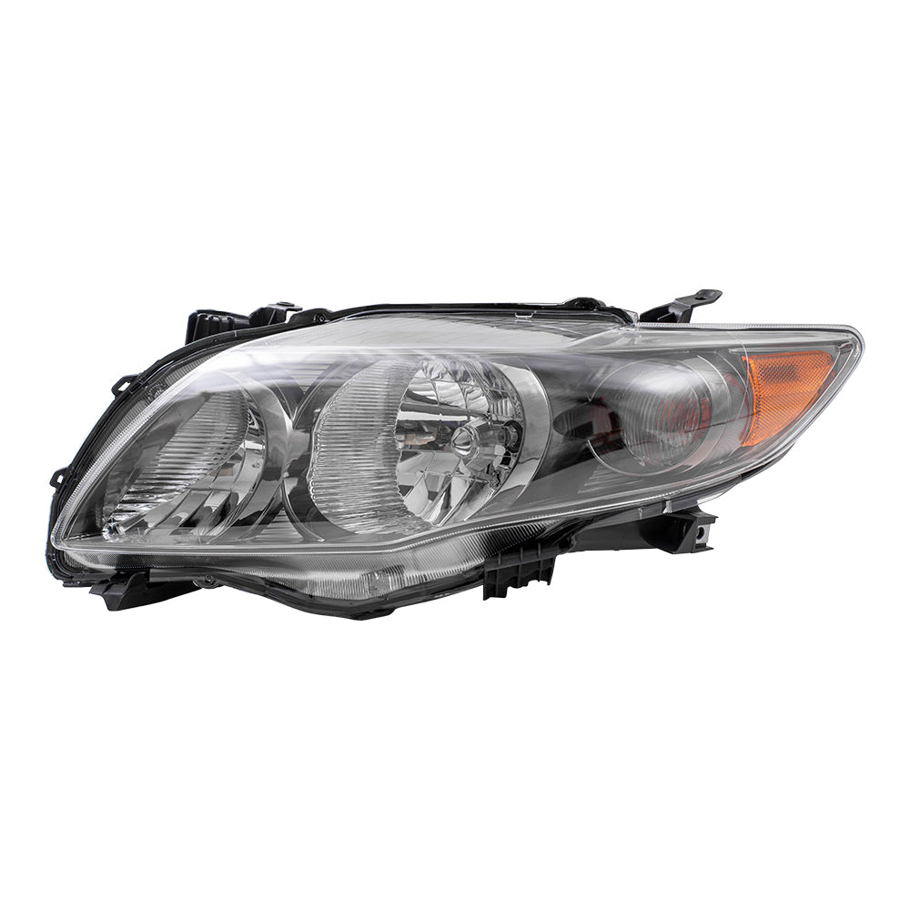 Brock Replacement Drivers Headlight Headlamp with Black Housing Compatible with Corolla 81150-02680