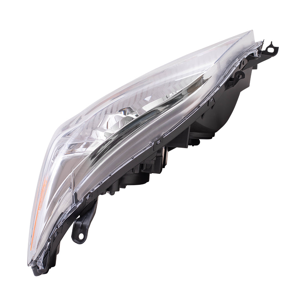 Brock Driver Side Left Halogen Combination Headlight Assembly With Chrome Bezel Without LED Daytime Running Light Compatible With 2011-2020 Toyota Sienna 6221-0130L