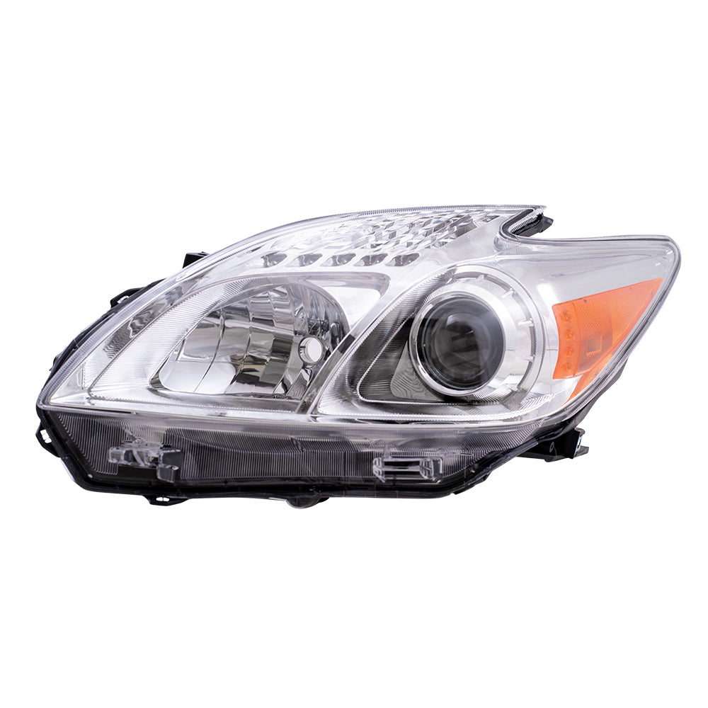 Brock Aftermarket Replacement Driver Left Halogen Combination Headlight Assembly Compatible With 2012-2015 Toyota Prius