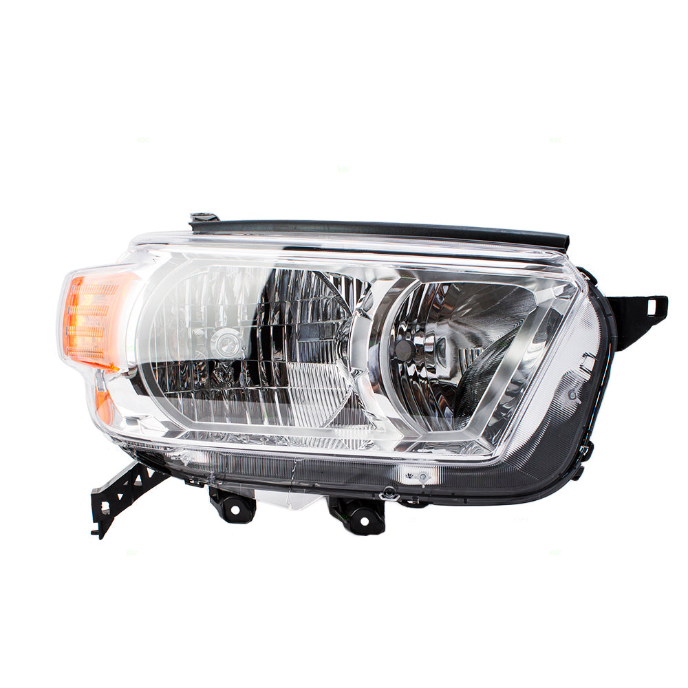 Brock Replacement Passengers Combination Headlight Headlamp Unit w/ Chrome Bezel Compatible with 4Runner 8113035520