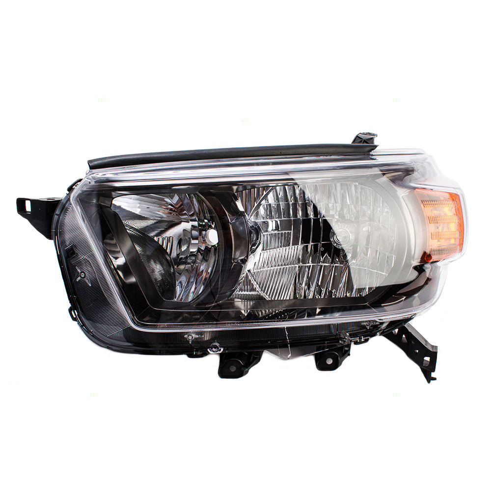 Brock Replacement Drivers Combination Headlight Headlamp Unit w/ Black Bezel Compatible with 4Runner 8117035530