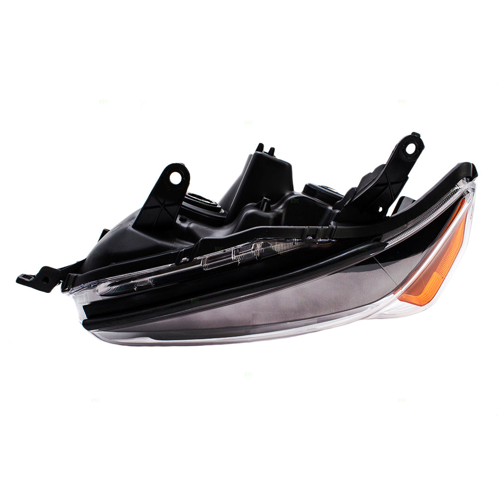 Brock Replacement Drivers Combination Headlight Headlamp Unit w/ Black Bezel Compatible with 4Runner 8117035530