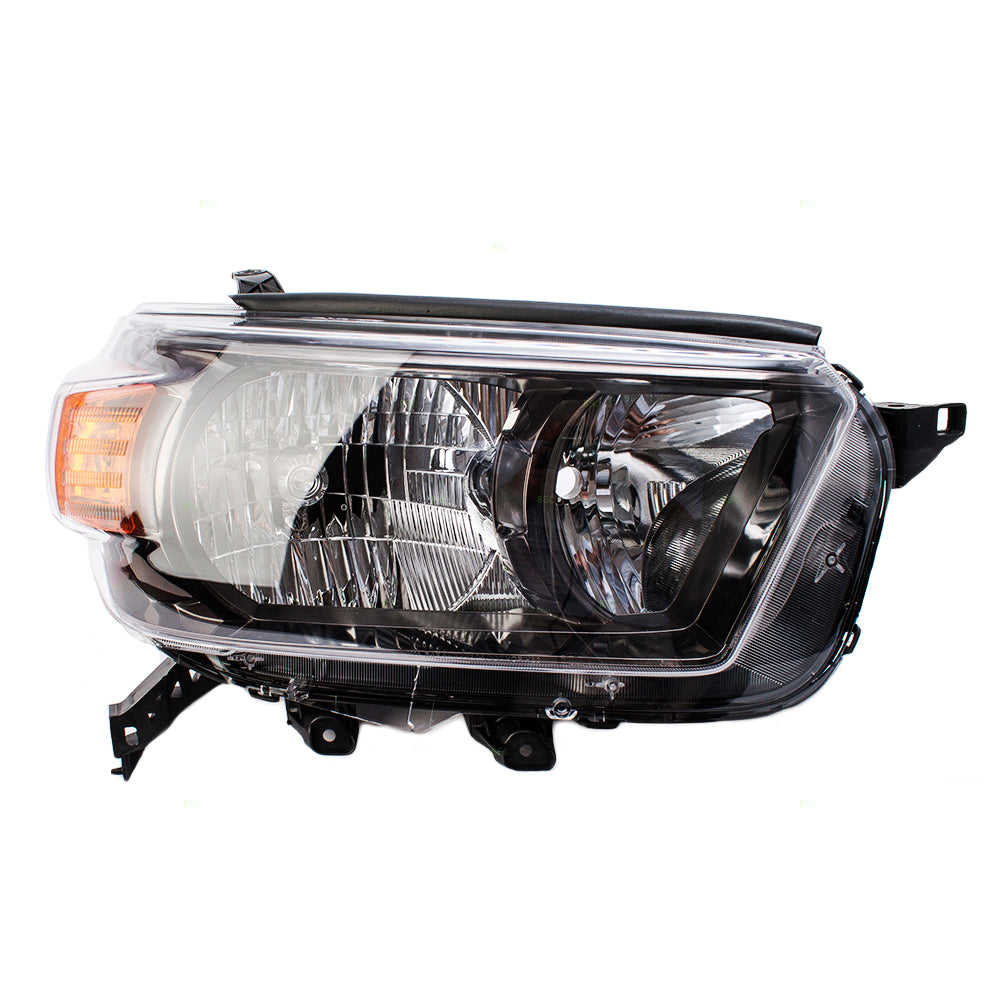 Brock Replacement Passengers Combination Headlight Headlamp Unit w/ Black Bezel Compatible with 4Runner 8113035530