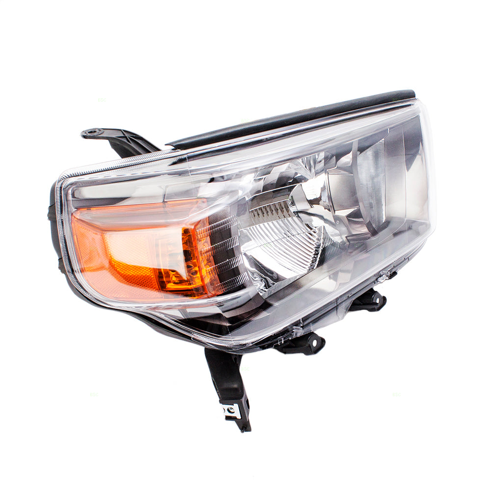 Brock Replacement Passengers Combination Headlight Headlamp Unit w/ Black Bezel Compatible with 4Runner 8113035530