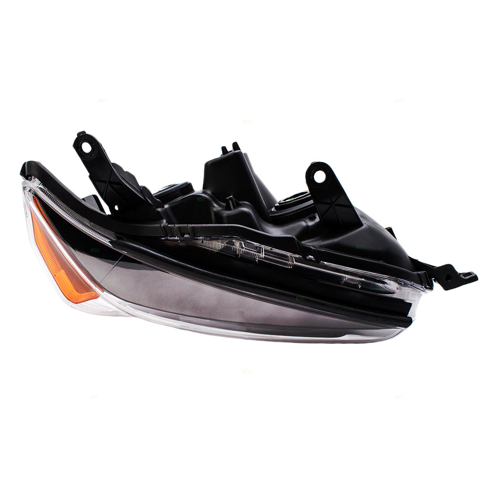 Brock Replacement Passengers Combination Headlight Headlamp Unit w/ Black Bezel Compatible with 4Runner 8113035530