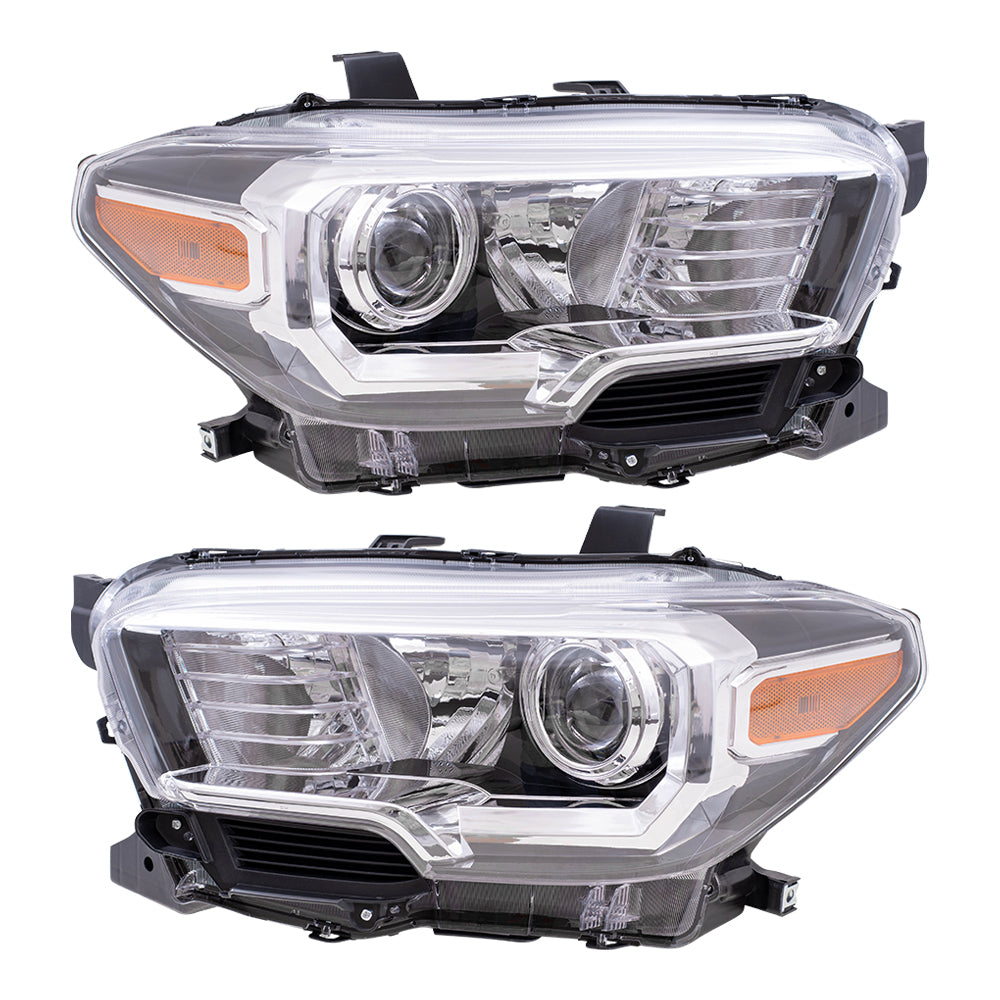 Headlight for 2018-2018 Tacoma w/ Fog Lights w/o LED Daytime Running Light 8115004261 Set