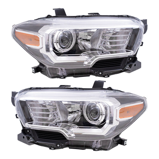 Headlight for 2018-2018 Tacoma w/ Fog Lights w/o LED Daytime Running Light 8115004261 Set