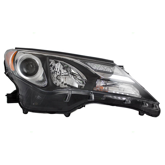 Brock Replacement Passengers Combination Halogen Headlight Headlamp Assembly Compatible with 13-15 RAV4 81110-0R042