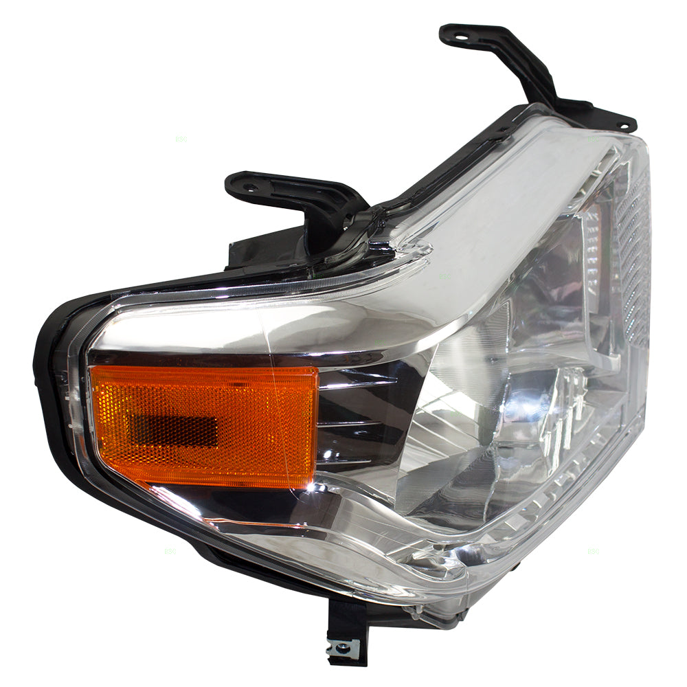 Headlight for 2014-2017 Tundra Chrome Bezel Power Leveling w/o LED DRL 811100C091 Right