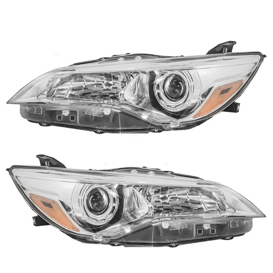 Headlight for 2015-2016 Camry w/ Black Housing 8115006C70 Set