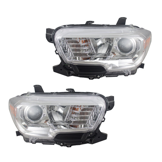 Headlight for 2016-2019 Tacoma w/o Fog Lights w/o LED Daytime Running Light 8115004250 Set