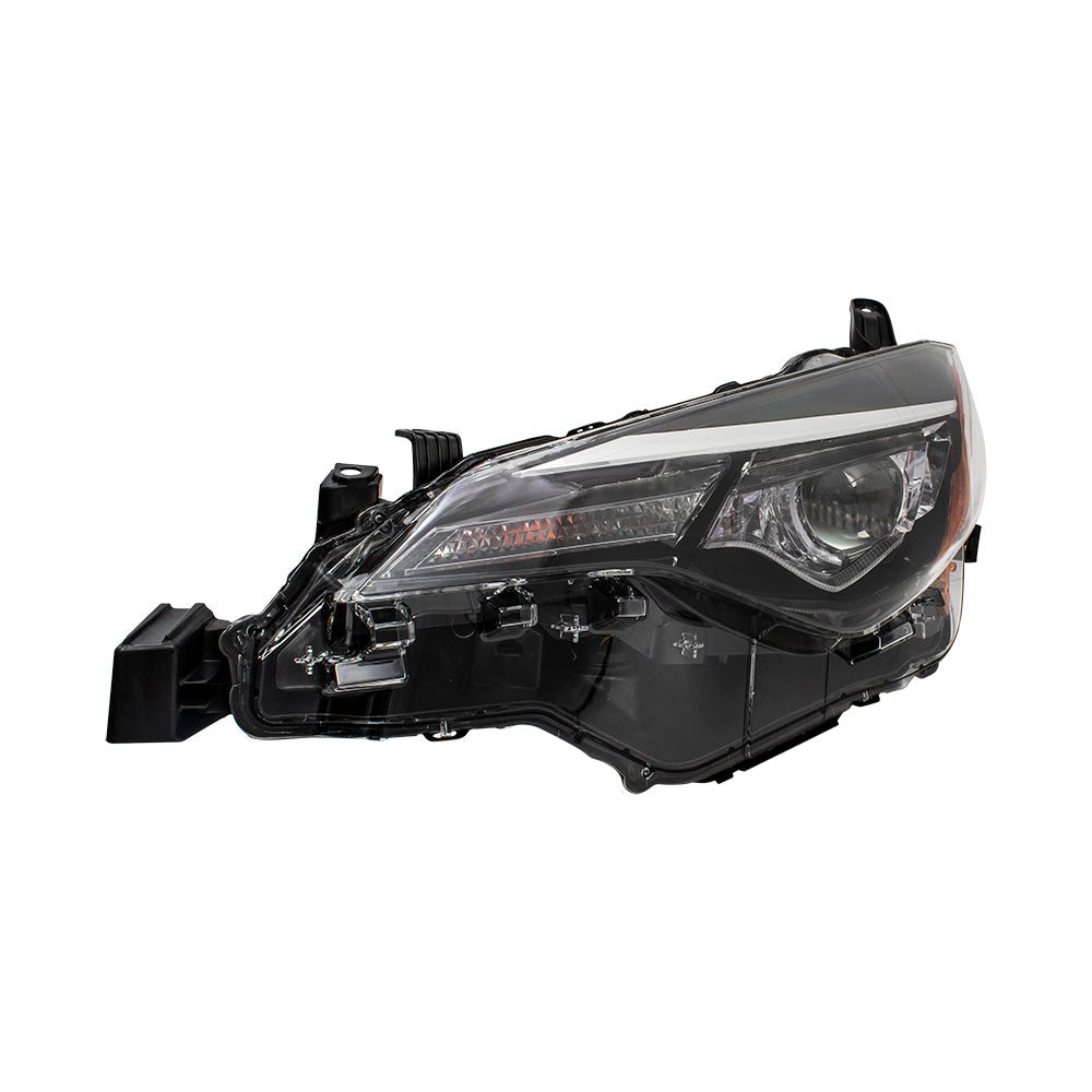 Brock Replacement Drivers Headlight Headlamp w/ Integrated LED Daytime Running Light Compatible with 17-19 Corolla 8115002M70