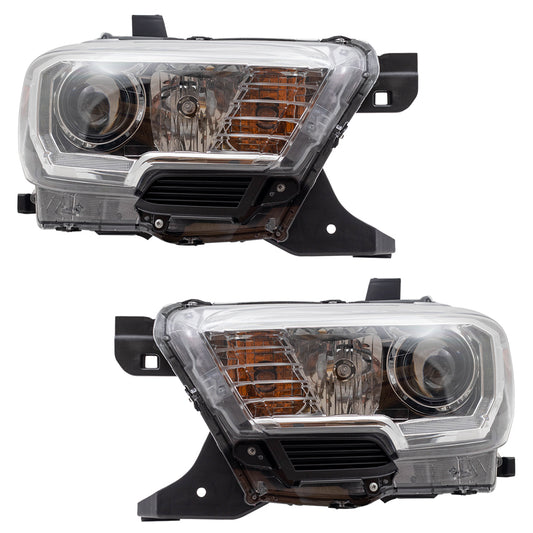 Headlight for 2016-2023 Tacoma w/ Halogen Fog Lights w/ LED DRL 8115004270 Set
