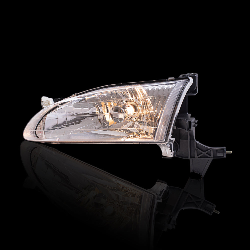 Brock Replacement Driver and Passenger Side Halogen Headlight Assembly Set Compatible with 98-00 Corolla