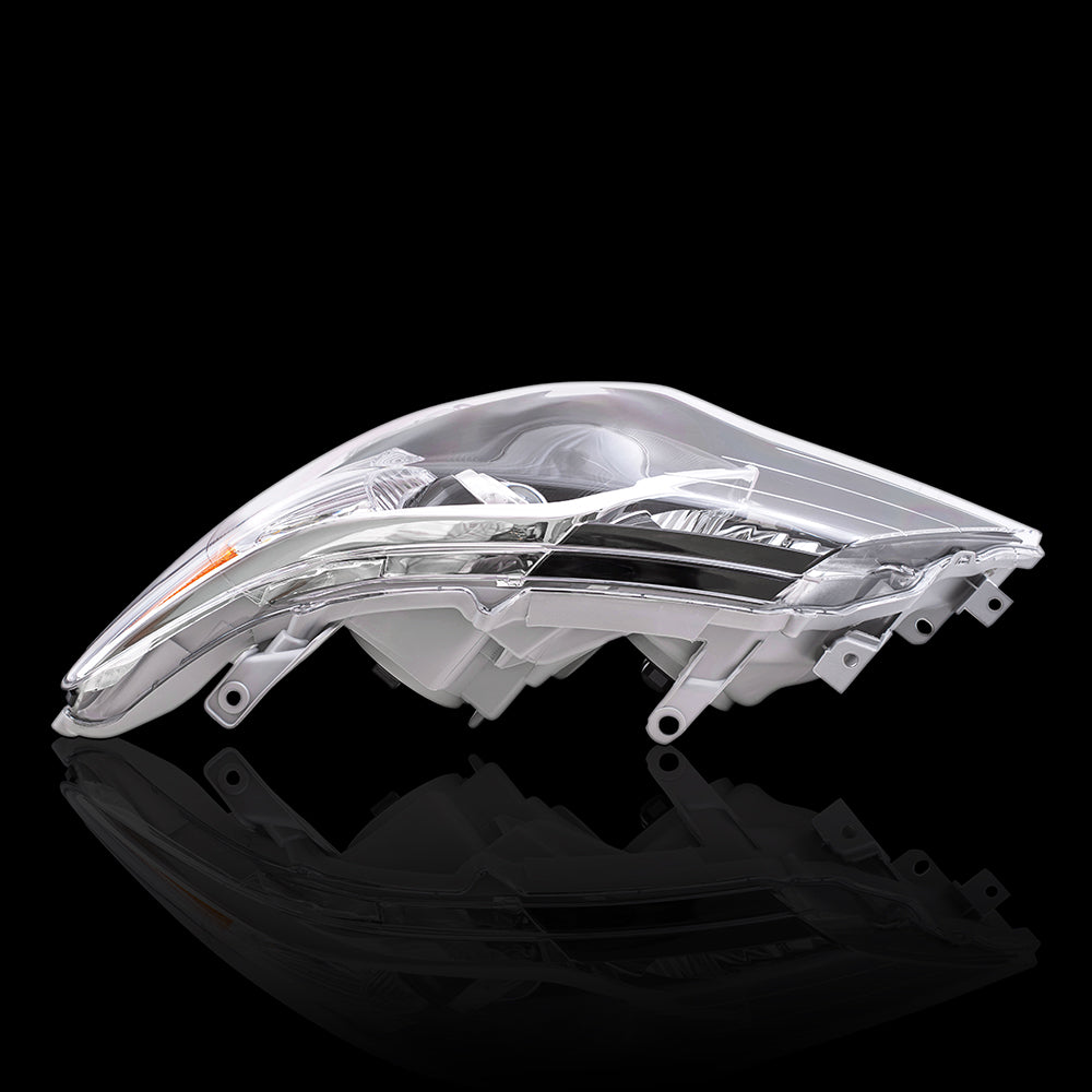 Brock Replacement Driver and Passenger Side Halogen Combination Headlight Assemblies with Black Bezel Compatible with 2012-2014 Camry SE/Camry SE Sport