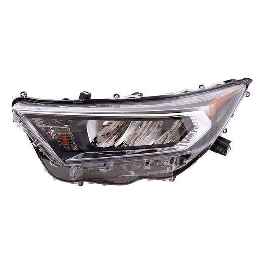 Headlight for 2019-2021 RAV4 LED Except LE North American Built w/ Chrome Bezel 811500R142 Left