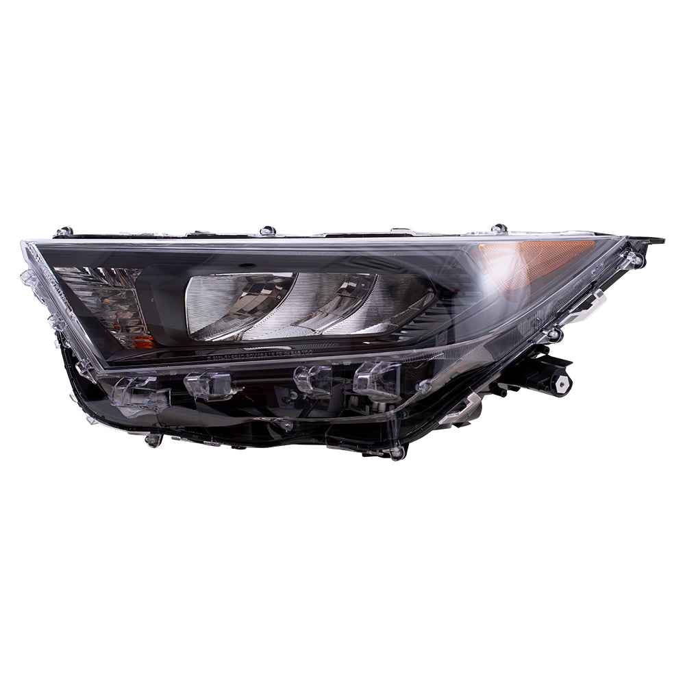 Headlight for 2019-2022 RAV4 LED LE Black NA Built w/o LED Signal w/o Adaptive 811500R152 Left