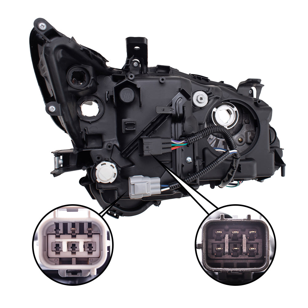 Brock Aftermarket Replacement Driver Left Combination Headlight Assembly with LED Low Beam-Halogen High Beam Compatible with 2016-2018 Lexus ES 3005h