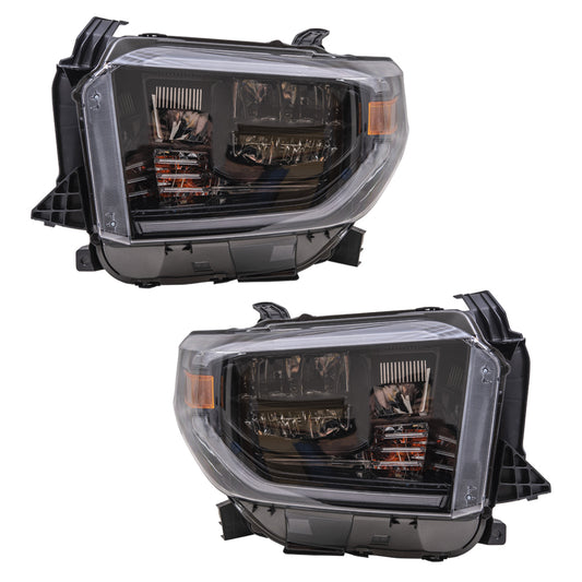 Headlight for 2019-2021 Tundra LED Smoked Chrome Accent 811500C211 Set TO2502281