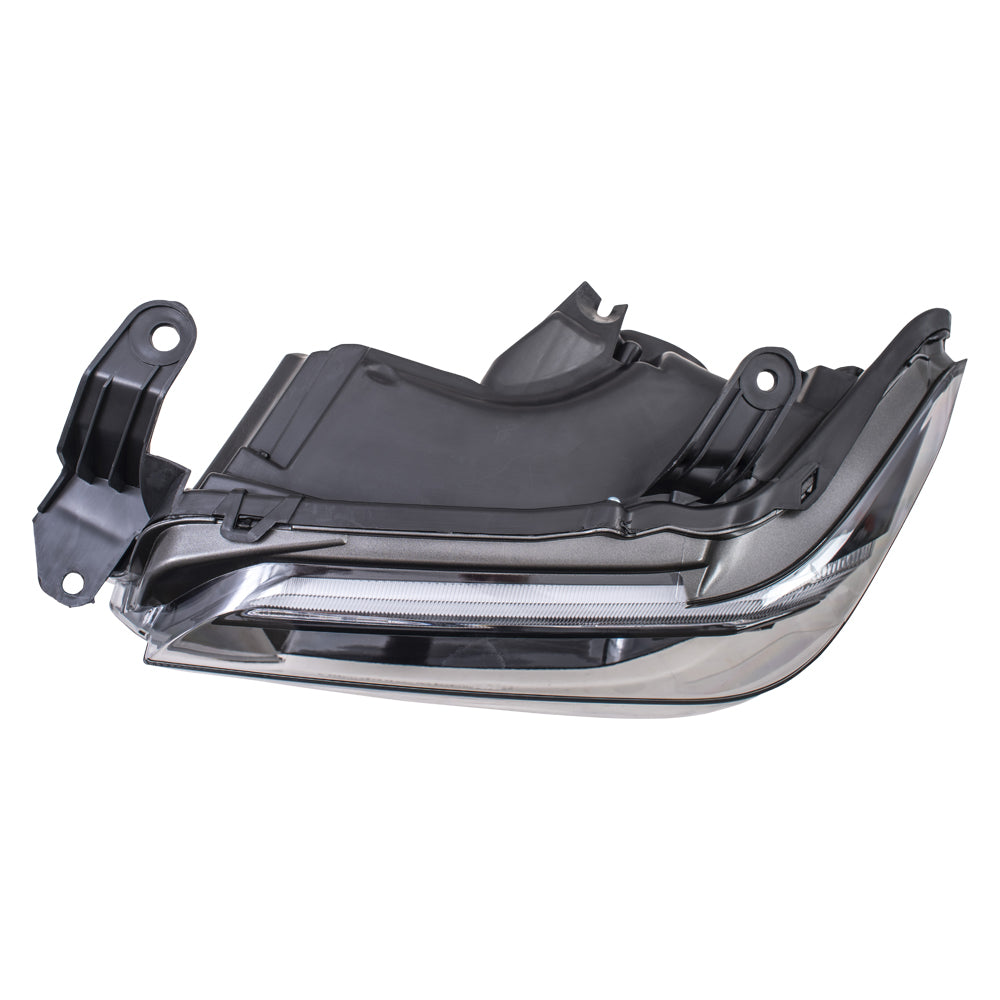 Brock Aftermarket Replacement Driver Left LED Combination Headlight Assembly With Smoked Chrome Accent Compatible With 2019-2021 Toyota Tundra