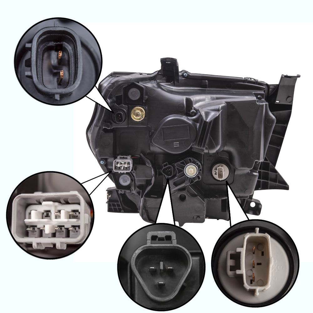 Brock Aftermarket Replacement Driver Left LED Combination Headlight Assembly With Smoked Chrome Accent Compatible With 2019-2021 Toyota Tundra