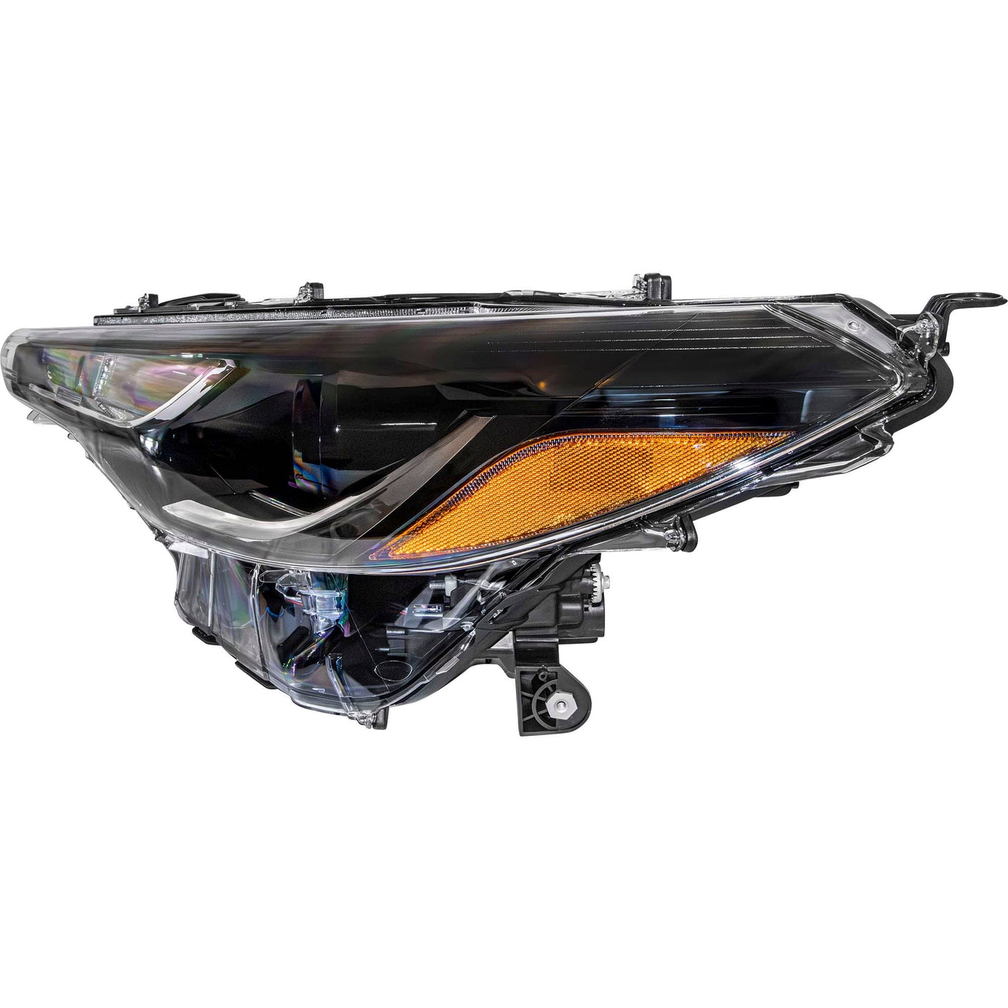 Brock Driver Left LED Combination Headlight With Chrome Trim Without LED Turn Signal Compatible with 2022-2024 Toyota Corolla Cross L/LE 2023-2025 Toyota Corolla Cross Hybrid S/SE 6221-0205L