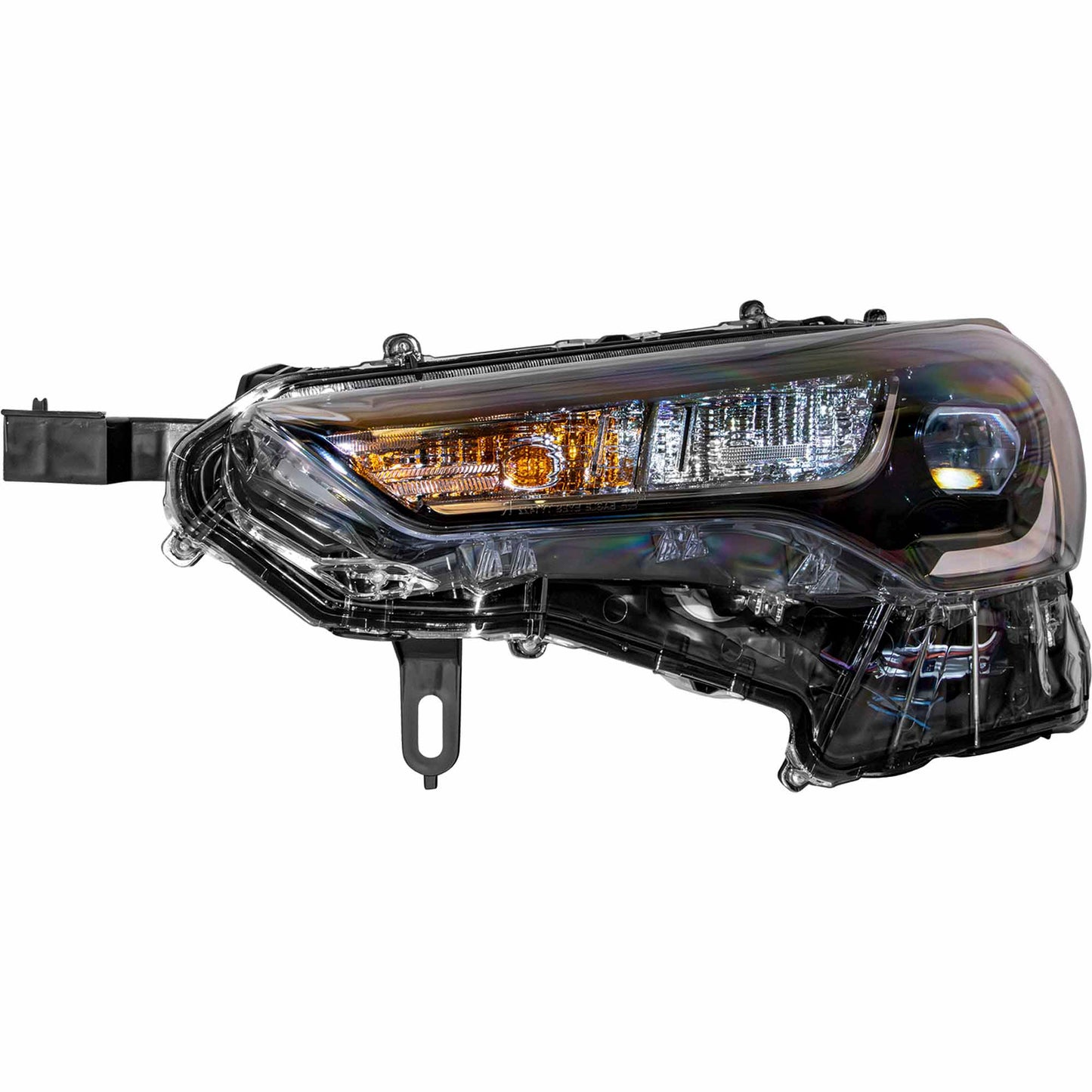 Brock Driver Left LED Combination Headlight With Chrome Trim Without LED Turn Signal Compatible with 2022-2024 Toyota Corolla Cross L/LE 2023-2025 Toyota Corolla Cross Hybrid S/SE 6221-0205L