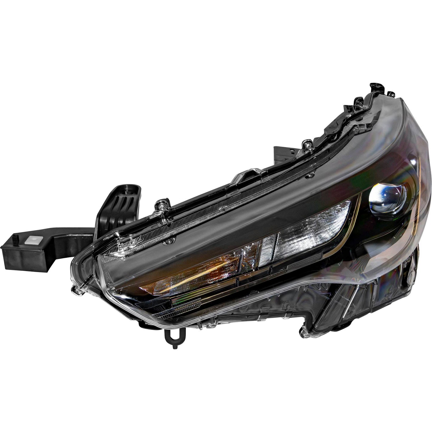 Brock Driver Left LED Combination Headlight With Chrome Trim Without LED Turn Signal Compatible with 2022-2024 Toyota Corolla Cross L/LE 2023-2025 Toyota Corolla Cross Hybrid S/SE 6221-0205L
