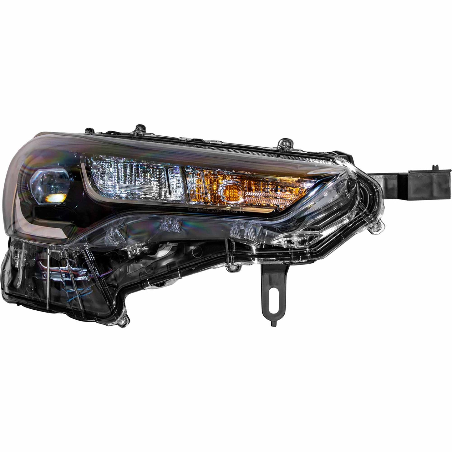Brock Passenger Right LED Combination Headlight With Chrome Trim Without LED Turn Signal Compatible with 2022-2024 Toyota Corolla Cross L/LE 2023-2025 Toyota Corolla Cross Hybrid S/SE 6221-0205R