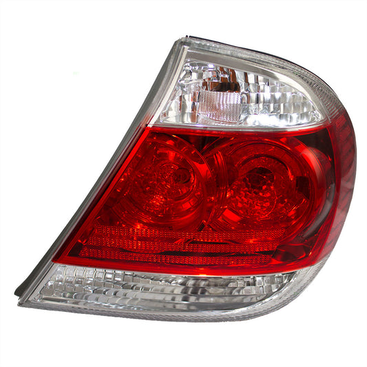 Brock Replacement Passengers Taillight with Chrome Bezel Trim Compatible with 05-06 Camry 8155006210