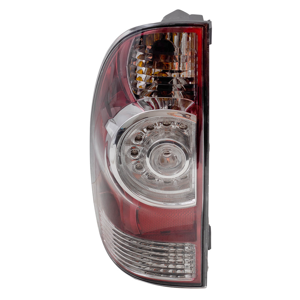 Brock Replacement Drivers Tail Light with LED Center Lens Compatible with 2005-2015 Tacoma Pickup Truck 8156004160