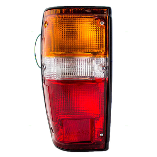 Brock Replacement Drivers Taillight Tail Lamp with Black Trim Compatible with 84-89 Pickup Truck 8156089149