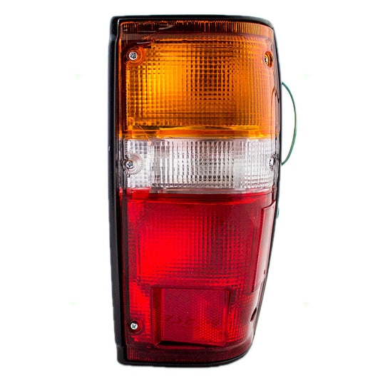 Brock Replacement Passengers Taillight Tail Lamp with Black Trim Compatible with 84-89 Pickup SUV 8155089149