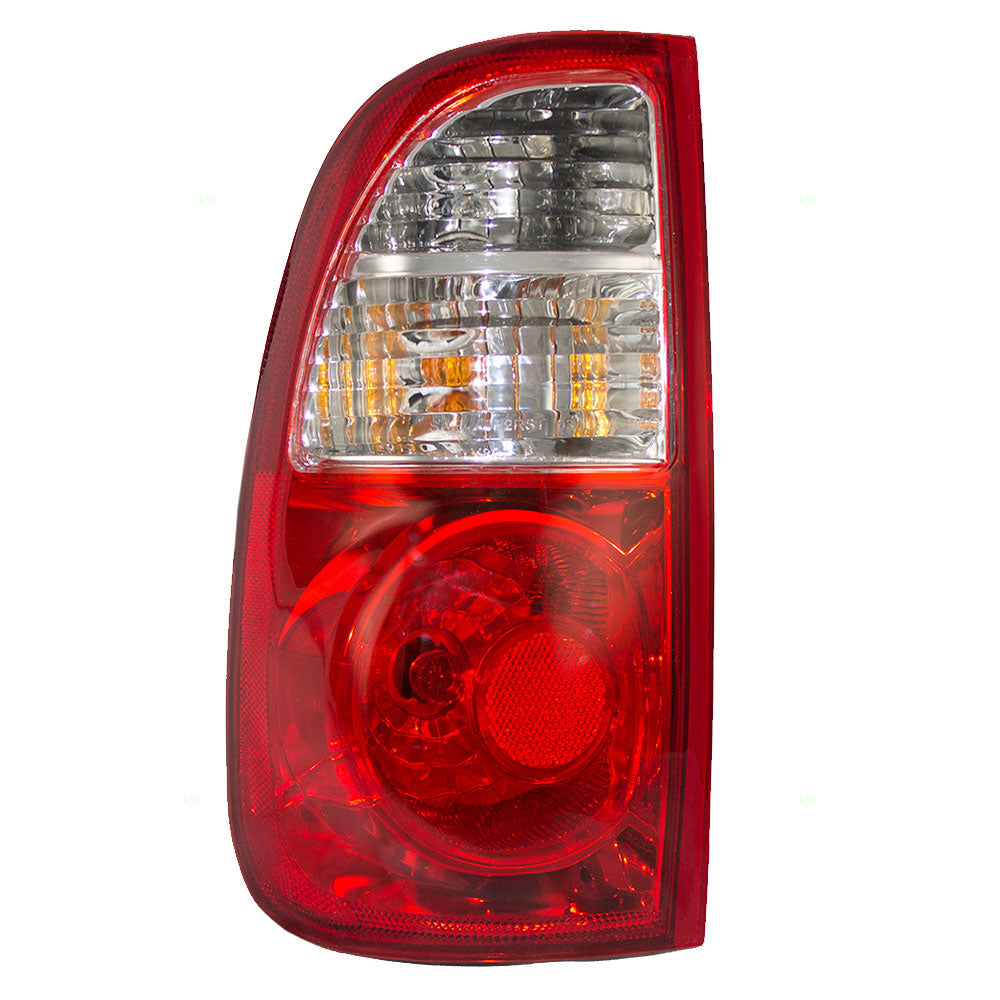 Brock Replacement Drivers Taillight Tail Lamp with Clear Red Lens Compatible with 00-06 Pickup Truck 815600C060