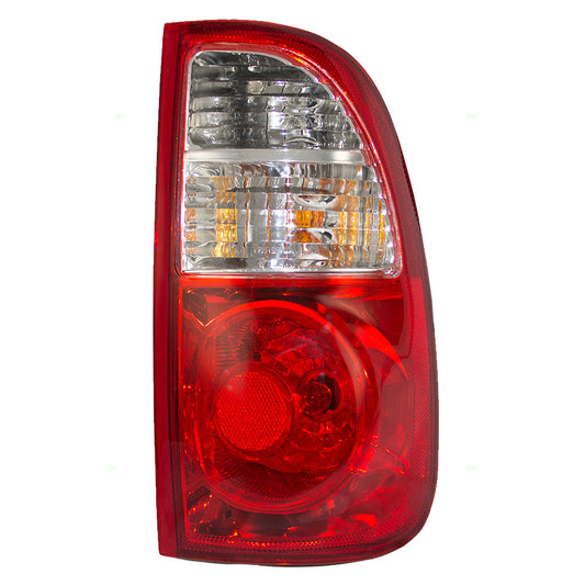 Brock Replacement Passengers Taillight Tail Lamp with Clear & Red Lens Compatible with 00-06 Pickup Truck 815500C060