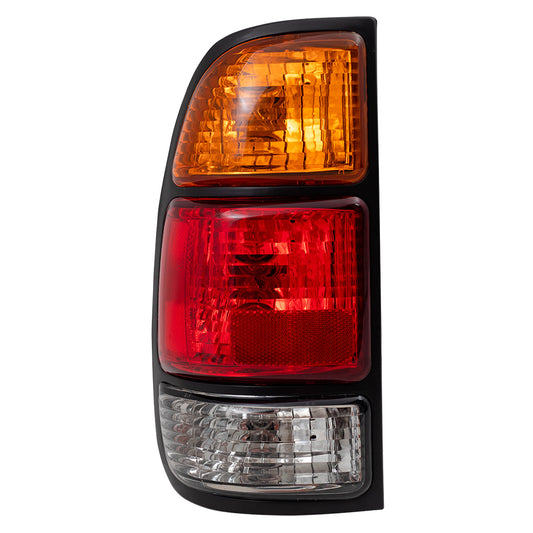 Brock Replacement Drivers Taillight Tail Lamp with Amber-Red-Clear Lens Compatible with 2000-2006 Tundra Pickup Truck 81560-0C010