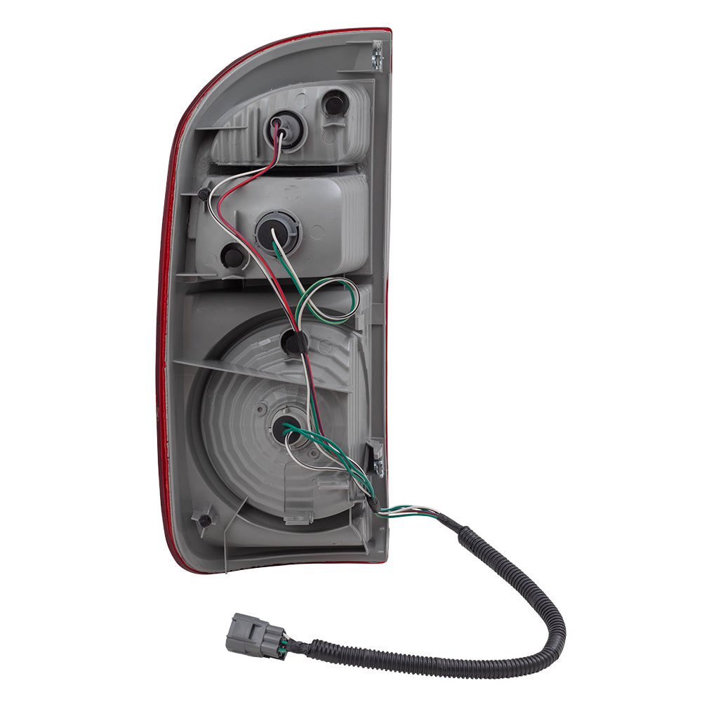 Brock Replacement Passenger Side Tail Light Assembly Compatible with 2004-2006 Tundra Double Cab with Standard Bed