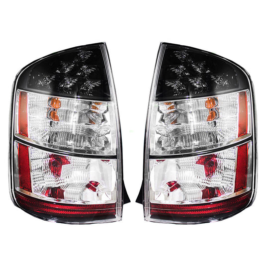 Brock Replacement Driver and Passenger Taillights Tail Lamps Compatible with 04-05 Prius 8156147071 8155147071