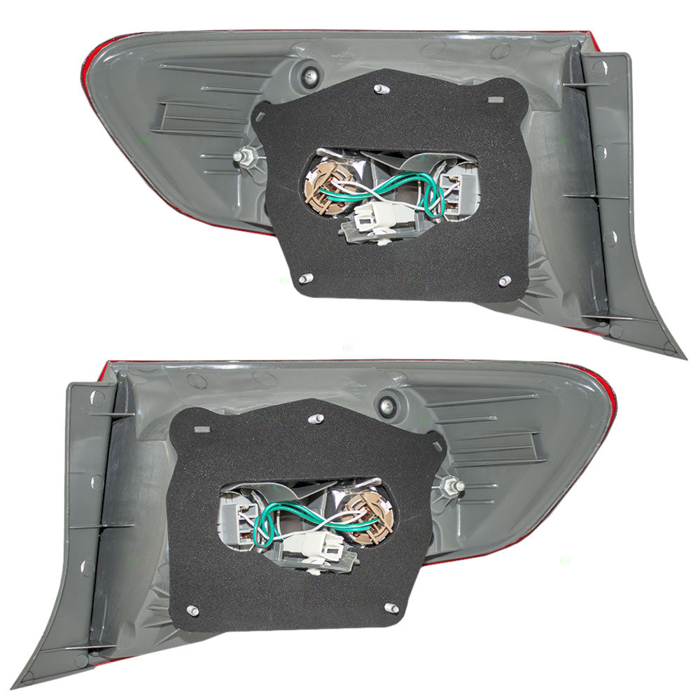 Brock Replacement Driver and Passenger Taillights Quarter Panel Mounted Tail Lamps Compatible with 09-10 Corolla 8156002460 8155002460